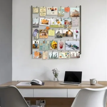 Love-KANKEI Stylish Photo Frame with 30 Clips for Wall Decor