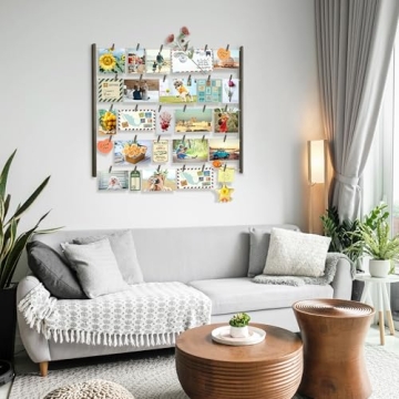 Love-KANKEI Stylish Photo Frame with 30 Clips for Wall Decor