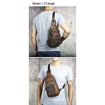 Le'aokuu Men's Leather Sling Bag for Outdoor Adventures
