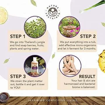 Nature Sustained Organic Body Wash & Face Wash – Raw & Wildcrafted with Probiotics, Soapberry Formula for Eczema & Psoriasis - Wild Plants Selected for Sensitive & Dry Skin, 9oz, Original