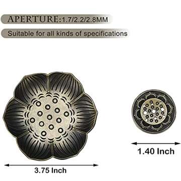 Lotus Incense Holder- 9 Holes Incense Stick Holder，Lotus Stick Incense Burner and Cone Incense Holder
