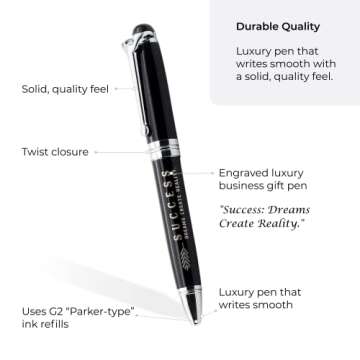 Inkstone Success Luxury Gift Pen Engraved Executive Business Pen for Professional Inspirational Moti...