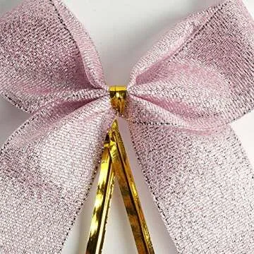 NOYI TRAXD Twist Tie Bows 50pc Pink for Gifts