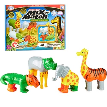 Magnetic Mix or Match Jungle Animals Toy Set 16 Pieces