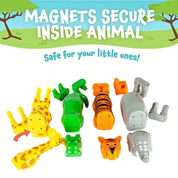 Magnetic Mix or Match Jungle Animals Toy Set 16 Pieces