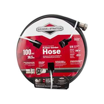 Briggs & Stratton 100-Foot Premium Heavy-Duty Rubber Garden Hose