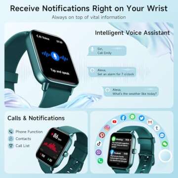 Smart Watch for Women Android iPhone, Alexa Built-in, 1.8" Smartwatch with Heart Rate/SpO2/Sleep Mon...