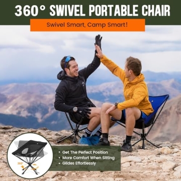 TCEK Compact Swivel Chair for Outdoor Adventures