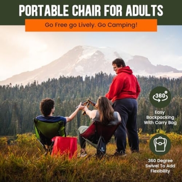 TCEK Compact Swivel Chair for Outdoor Adventures