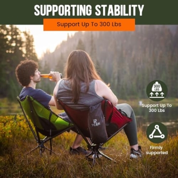 TCEK Compact Swivel Chair for Outdoor Adventures