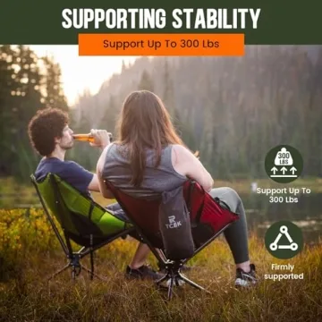 TCEK Compact Swivel Chair for Outdoor Adventures