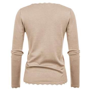GRACE KARIN Women's High Stretchy Long Sleeve Pullover Sweater Blouse Top