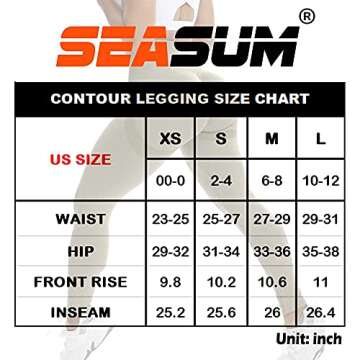 SEASUM Workout Leggings Scrunch Butt Lifting High Waisted Seamless Leggings for Gym Yoga Soft Leggings Compression Tights