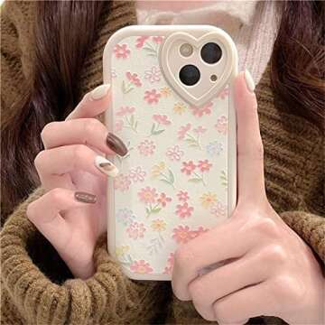Ownest Compatible with iPhone 12 Case with Cute Flowers Floral Pattern for Women Girls Soft Silicone...