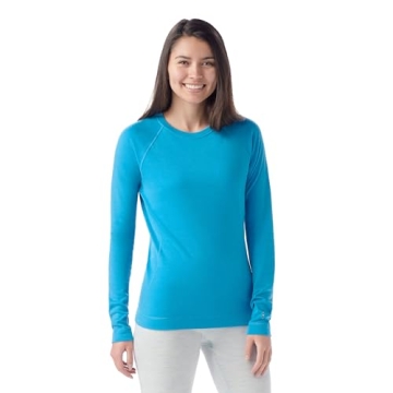 Smartwool Women's Classic Thermal Merino Base Layer Crew - Deep Pool Blue