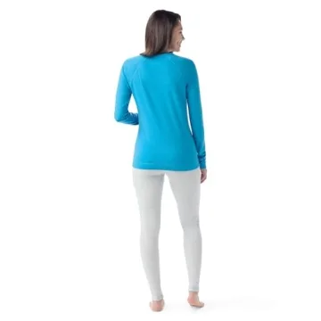 Smartwool Women's Thermal Merino Base Layer Crew - Deep Pool Blue