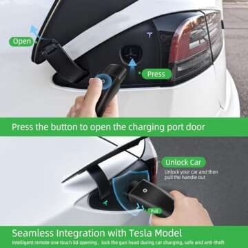 Portable INFGO Fast Tesla Charger Level 2 with 25FT Cord