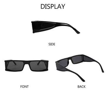 FEISEDY Cool Futuristic Rectangular Sunglasses Cyber Men Women Punk Style Cosplay Sun Glasses B2739
