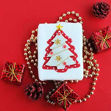 60 PCS Christmas Shiny Mini Boxes Ornaments-4 Size Assorted Colors Metallic Foil Wrapped Ornaments Decoration Boxes for Christmas Tree Hanging Decorations (60PCS-Mixed)