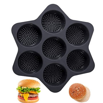 atrccs Silicone Hamburger Bun Mold Easy Release Baking Tool