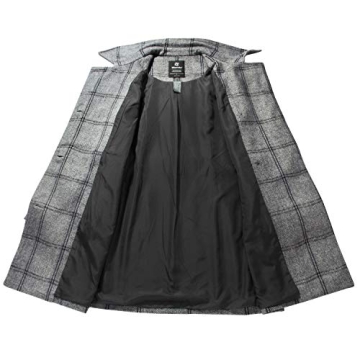 Wantdo Womens Stylish Plaid Peacoat for Fashionable Warmth