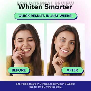 Something Nice Lumismart Whitening Strips - Dentist-Designed, Enamel Safe, up to 42 Treatments with Smart Adjust - Teeth Whitening Strips in Peach for Sensitive Teeth
