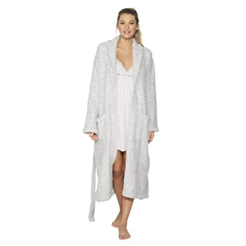 Cozy Up with Barefoot Dreams Heathered Adult Robe in Ocean