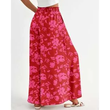 BTFBM Women's Casual High Waist Wide Leg Pants - Stylish Comfort