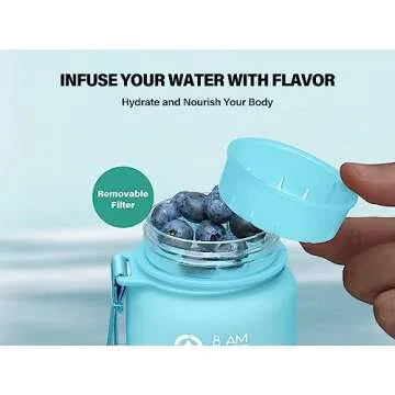 NOIFYS 32oz Motivational Fitness Water Bottle - BPA Free