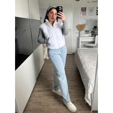 Warm and Stylish Zeagoo White Puffer Vest for Women