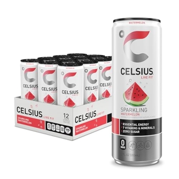 CELSIUS Sparkling Watermelon Energy Drink, Natural Boost