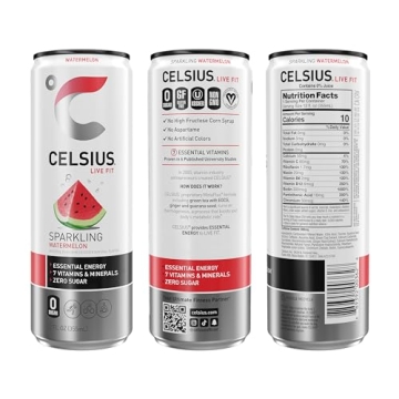 CELSIUS Sparkling Watermelon Energy Drink, Natural Boost