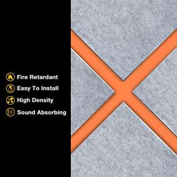 Sonic Acoustics Non Slip Soundproof Rug Pad - 12x12 Inches