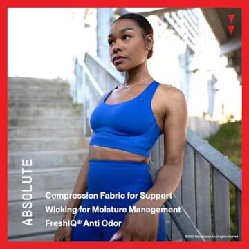 Champion Women's Sports Bra, Absolute, Moderate Support, High-Impact Sports Bra for Women