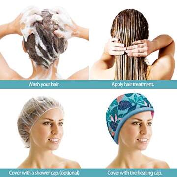 VICARKO Hair Steamer Thermal Heat Cap 𝐄𝐱𝐭𝐞𝐧𝐝𝐞𝐝 𝐂𝐨𝐫𝐝 Deep Conditi...