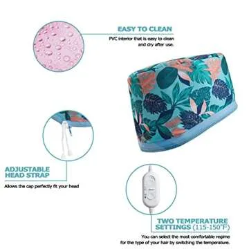 VICARKO Hair Steamer Cap for Deep Conditioning Spa Care