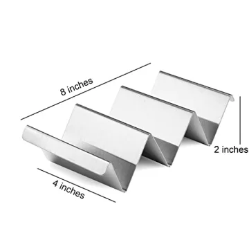 Stainless Steel Taco Holder Stand - 4 Pack by ARTTHOME