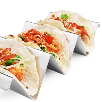 Stainless Steel Taco Holder Stand - 4 Pack by ARTTHOME