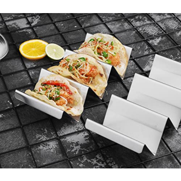 Stainless Steel Taco Holder Stand - 4 Pack by ARTTHOME