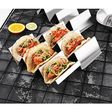 Stainless Steel Taco Holder Stand - 4 Pack by ARTTHOME