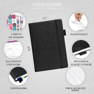 Legend Planner – Weekly & Monthly Life Planner to Hit Your Goals & Live Happier. Organizer Noteboo...