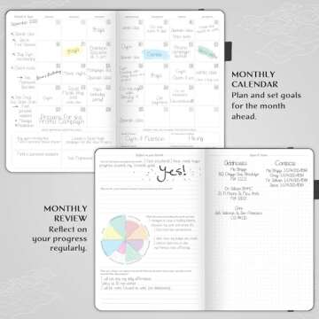 Legend Planner – Weekly & Monthly Life Planner to Hit Your Goals & Live Happier. Organizer Notebook & Productivity Journal. A5 (Black)
