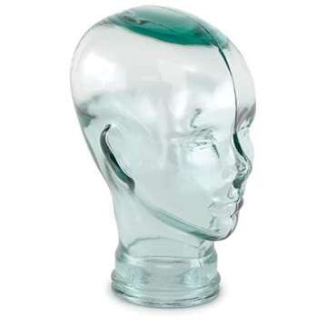 Traders and Company Spanish 100% Recycled Clear Glass Head - 11.5 H
