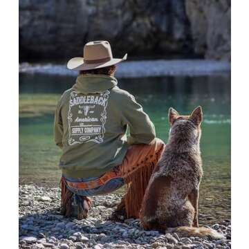 Saddleback Supply Men's Western Logo Pullover Hoodies in S-4XL
