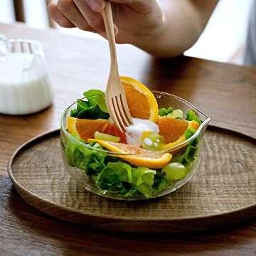 Glass Matcha Bowl With Pouring Spout, Ceremonial Mixing Chawan, Clear Traditional Japanese Style Matcha Green Tea Cup Mug, Hammer Spouted Matcha Mixer