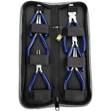WORKPRO 7-Piece Jewelers Pliers Set, Jewelry Making Tools Kit with Easy Carrying Pouch (Blue)