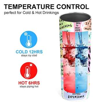 ATHAND 20 Oz Positive Gift for Women,Inspirational Personalized Gift for Women,Straight Travel Mug f...