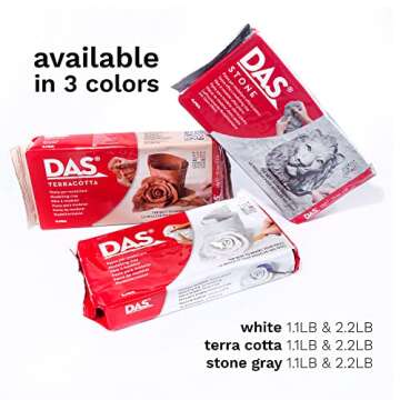 DAS Air-Hardening Modeling Clay, 2.2 Lb. Block, White Color (387500)