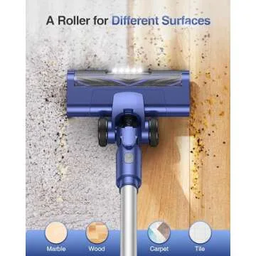 VACASSO Cordless Vacuum Cleaner, Stick Vacuum Cleaners with 28KPA Powerful Suction, Anti-Tangle Handheld Vacuum Cleaner for Home with LED Display for Carpet Hardwood Floor Pet Hair Car Cleaning