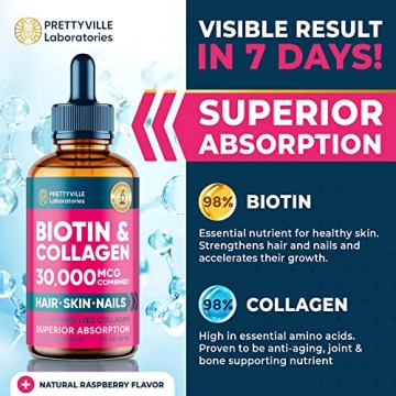 Liquid Collagen & Biotin for Radiant Hair, Skin & Nails